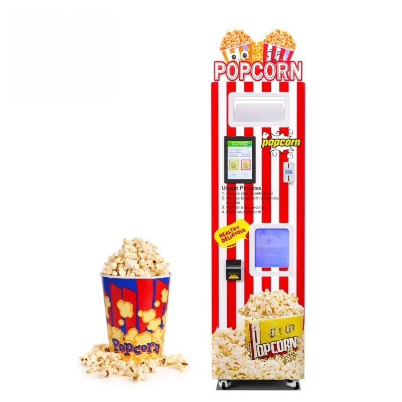 Popcorn Vending Machine - 業務用カスタマイズ新型自動ポップコーン製造販売機（映画館/バー/ショッピングモール）110V-220V 1年間保証