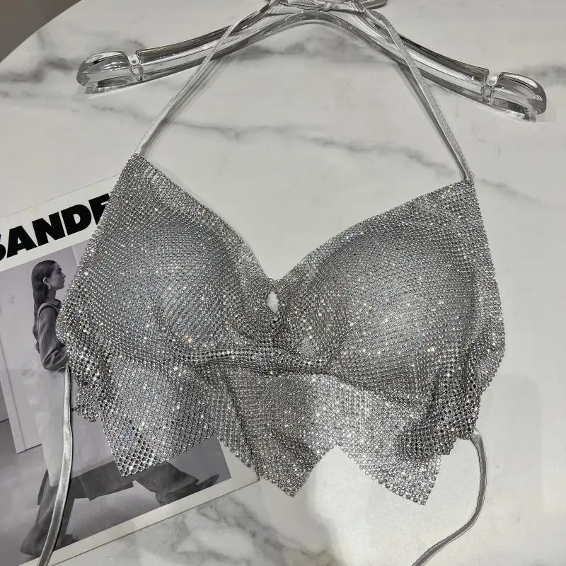 光沢のあるダイヤモンドタンクトップ装飾的な立体胸パッドセクシ - Dance Pad Machine のレビューと価格